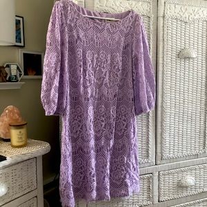 Vintage Purple Lace Dress